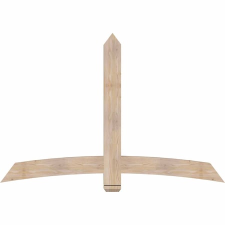 Ekena Millwork Bellingham Smooth Timber Gable Bracket, Douglas Fir, 72"W x 48"H x 3 1/2"D x 5 1/2"F, 16/12 Pitch GBW072X48X0406BEL00SDF